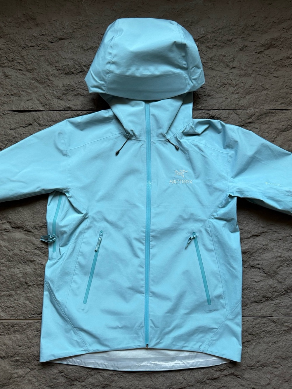 Arc'teryx Kids' Light Blue Waterproof Hooded Jacket